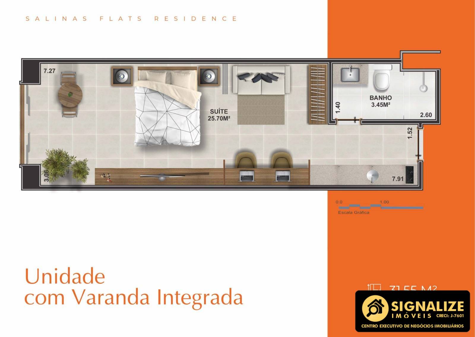 Flat/Apart Hotel, 2 quartos, 31 m² - Foto 16